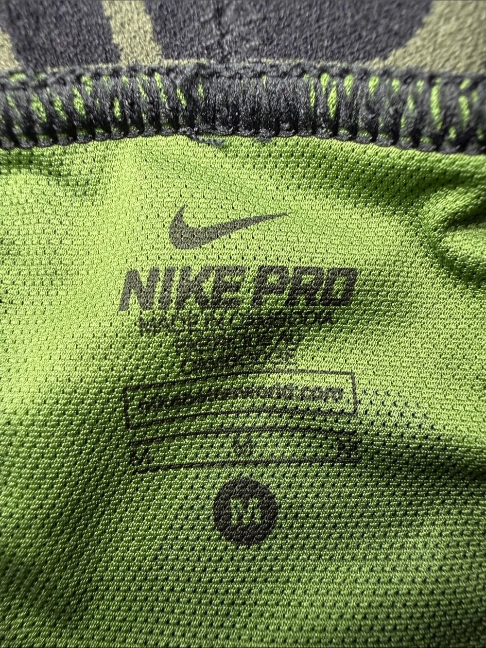 Nike Pro Camouflage Compression Tights Green Black Men's Size Medium